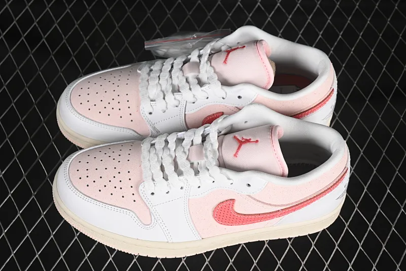 All categories Air Jordan Jordan series basketball shoes Air Jordan 1 Low Air Jordan 1 Low AJ1 Joe 1 white and pink low-top cultural and leisure sports sneakers IB8156-133